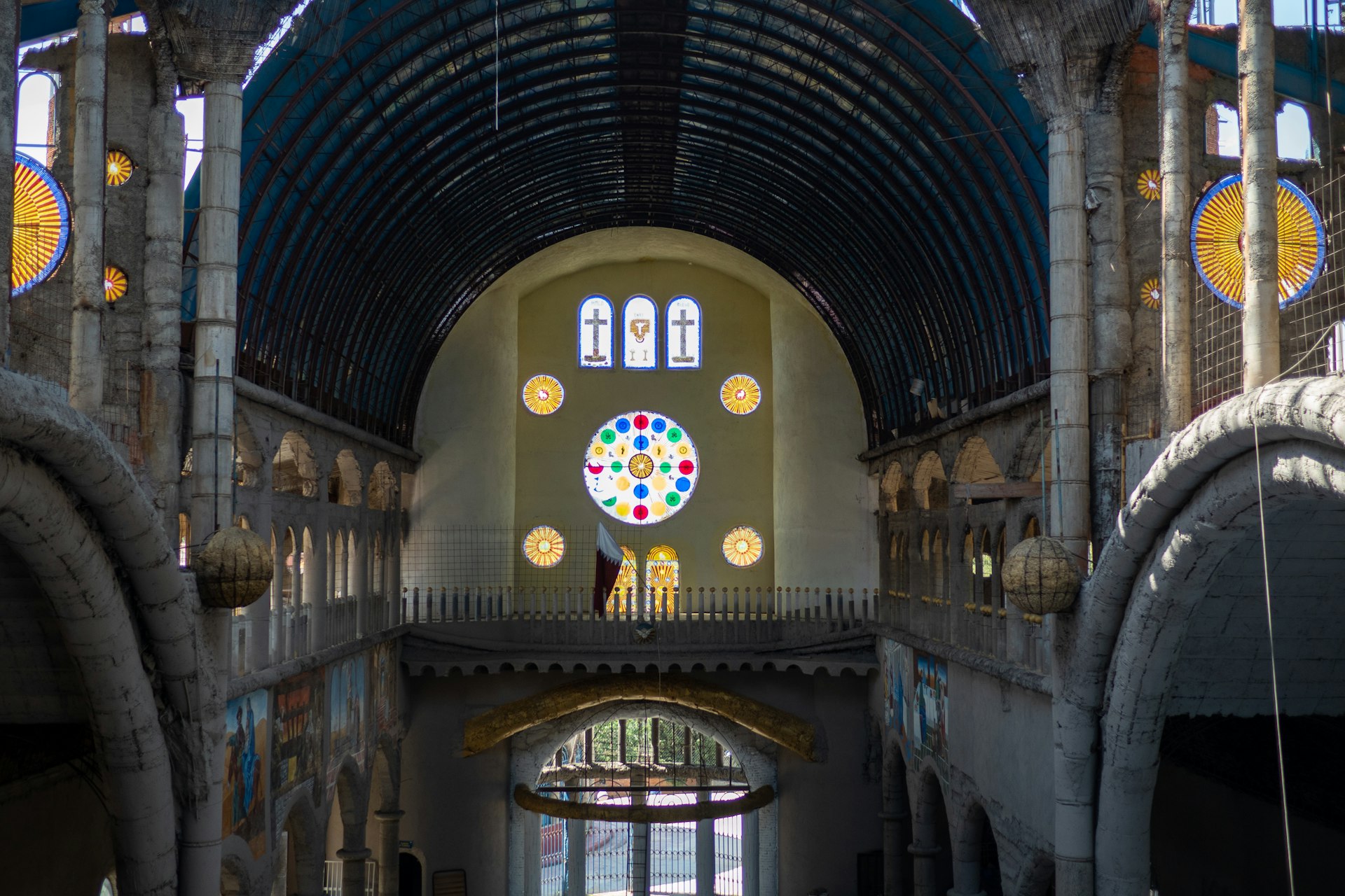 The cathedral's interior in summer 2021