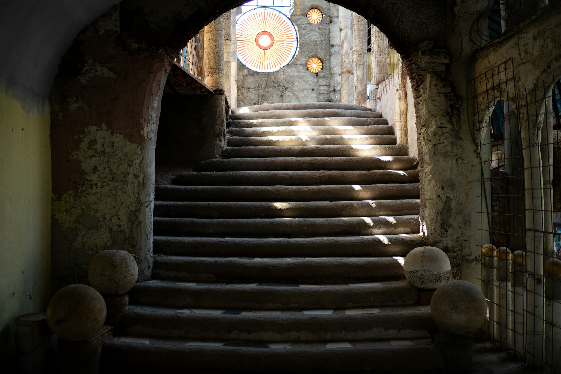 Stairs inside the cathedral