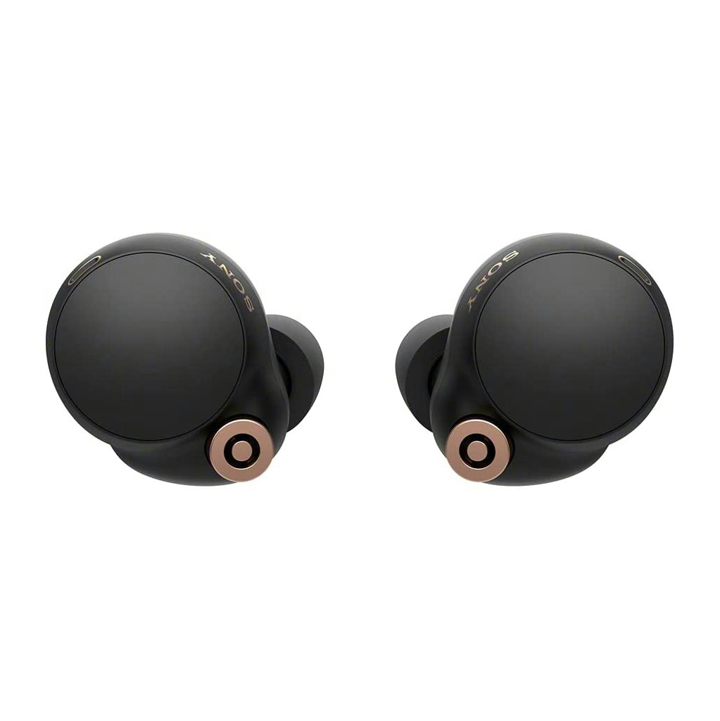 Sony's WF-1000XM4 black and copper earbuds