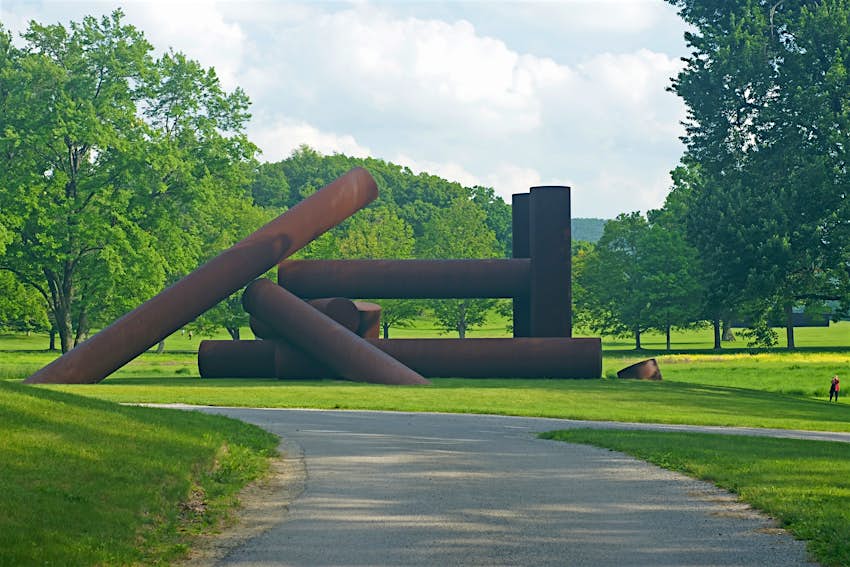 Large outdoor sculpture at Storm King Art Center in New Windsor, New York