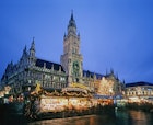 Christmas market in front of the New Town Hall on Marienplatz square. Munich, Germany