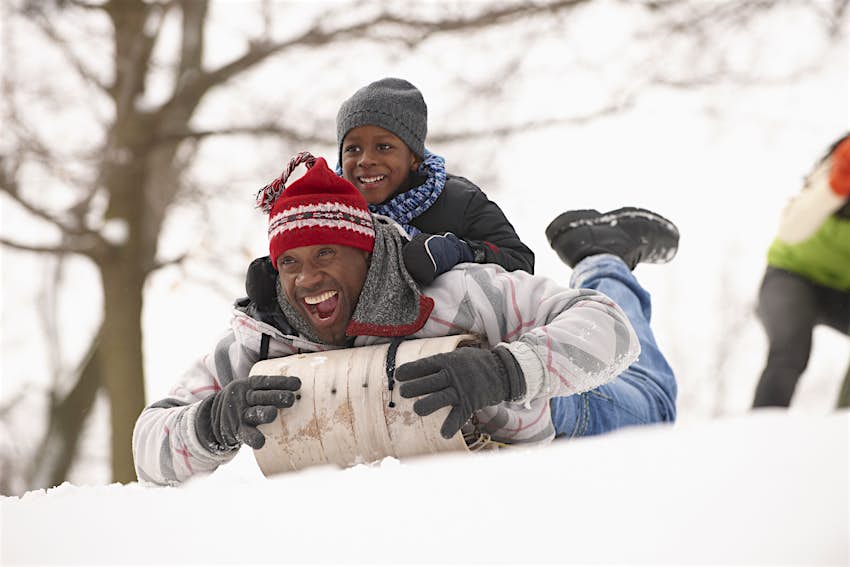 The winter snow provides loads of family fun around Toronto