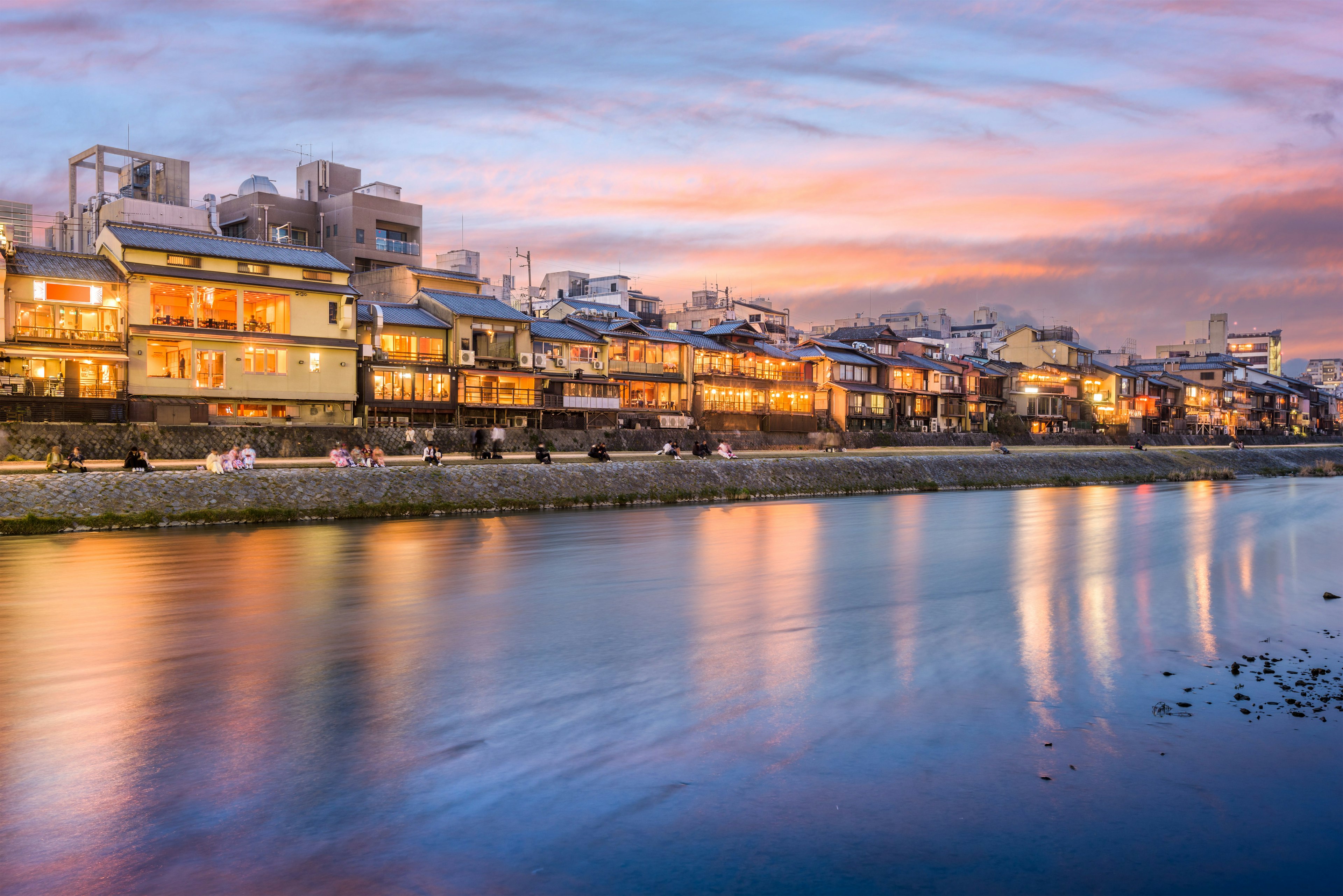 Kyoto, Japan along the Kamo River