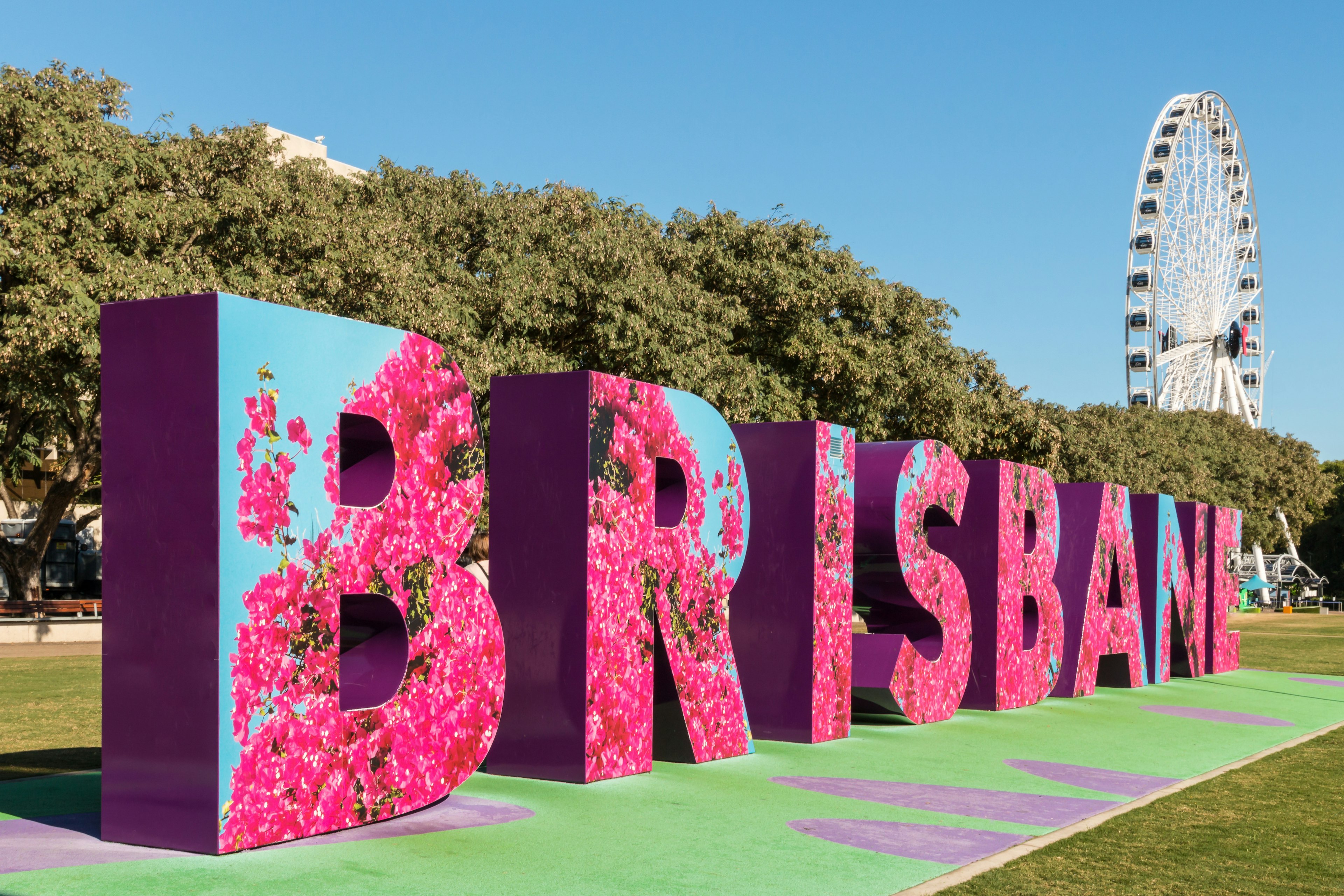 Brisbane letters street art in South Bank Parklands, Brisbane