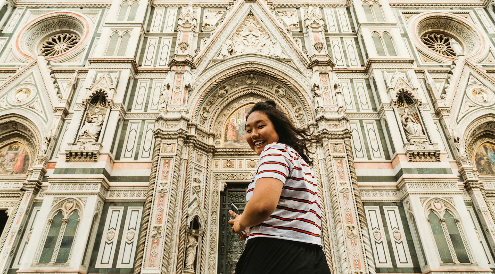 Asian Tourist Visiting Florence, Italy