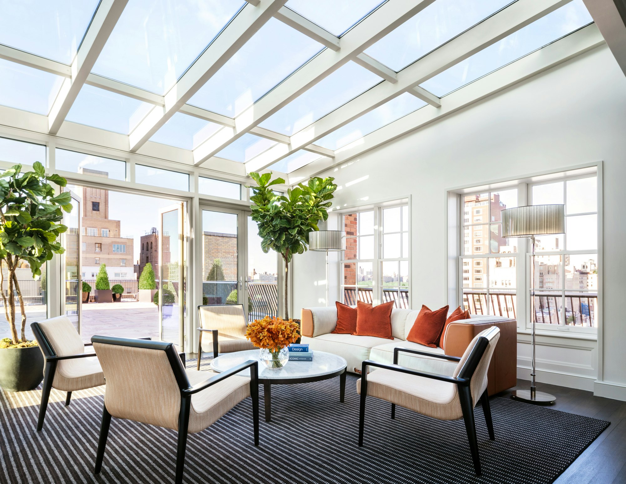 The stunning atrium of the Penthouse Suite at The Mark, New York City