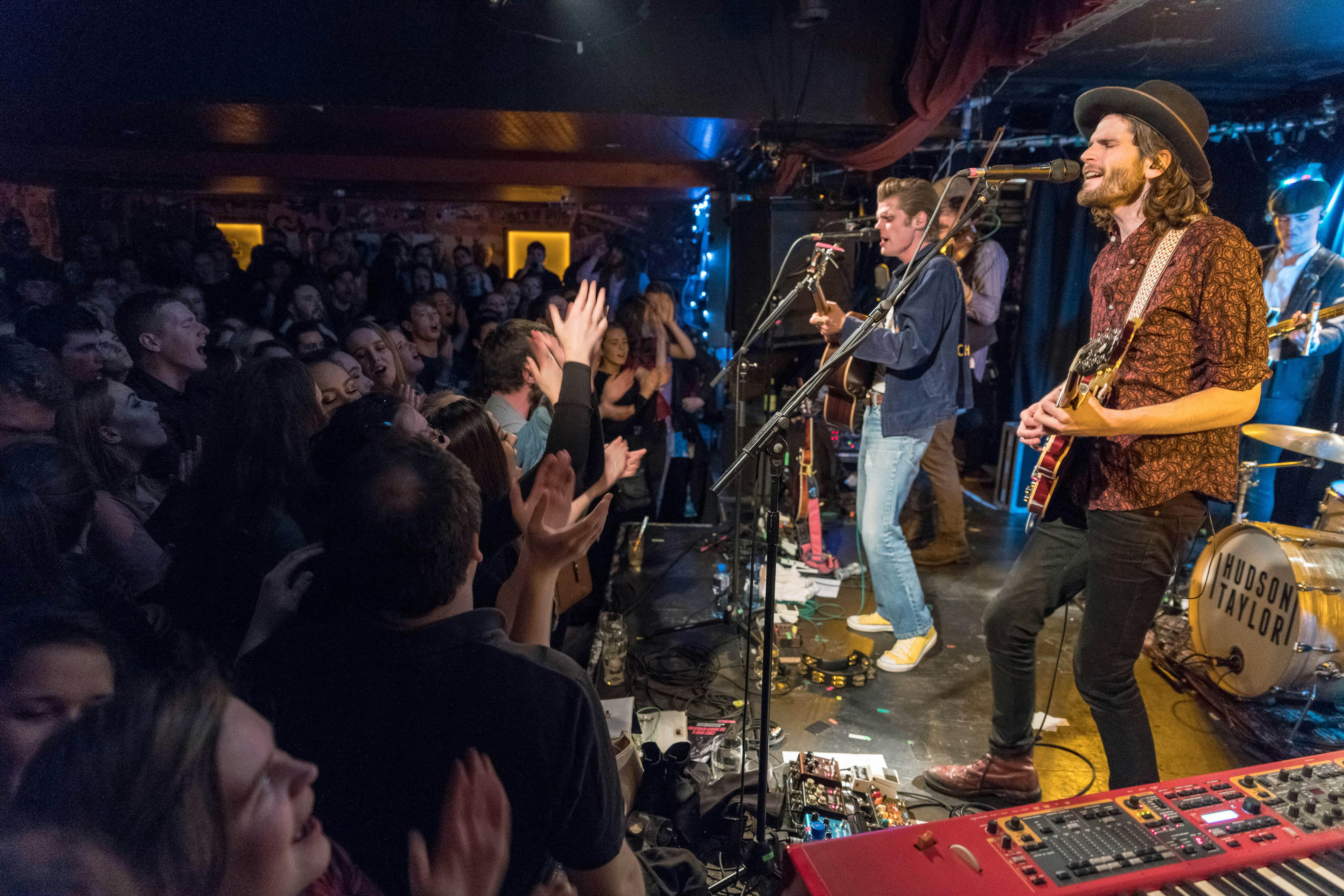 Irish Folk group, Hudson Taylor performs in Whelans on Wexford Street