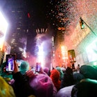 A new year celebration in Time Square, New York City, Usa.