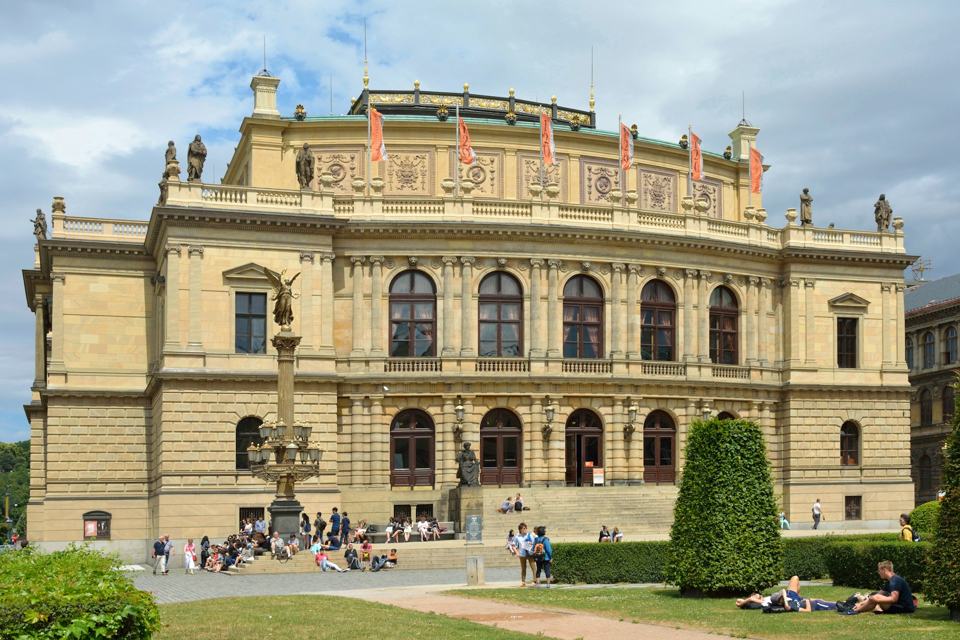 The Rudolfinum concert hall in Jan Palach Square, Prague