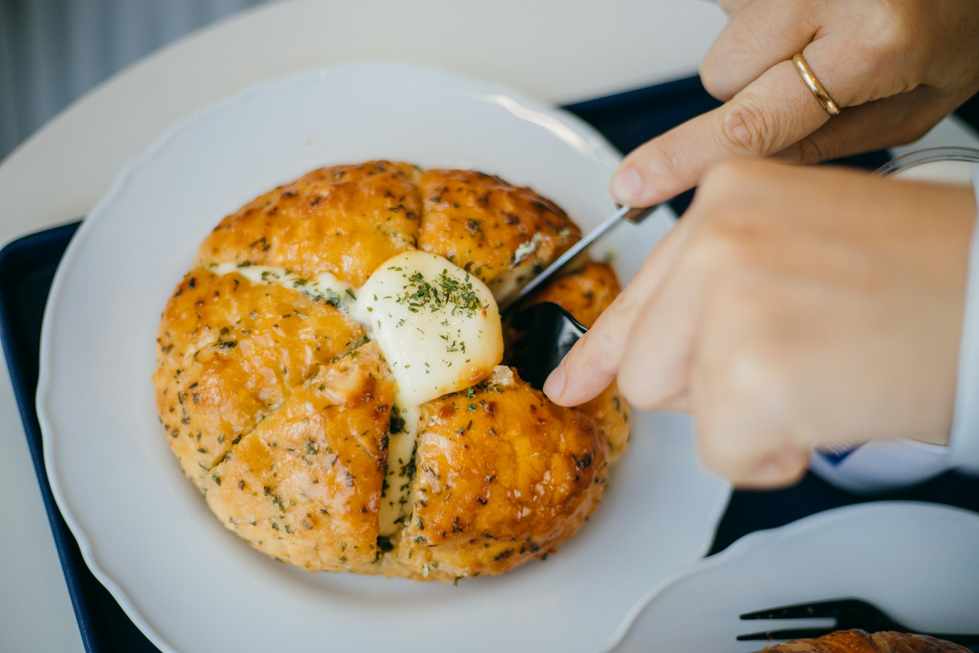 Korean Cream Cheese Garlic Bread