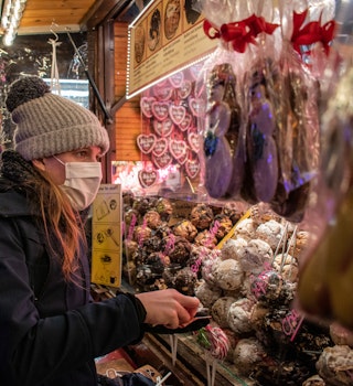Weihnachtsmarkt in Germany during corona - one of the only markets that were not canceled