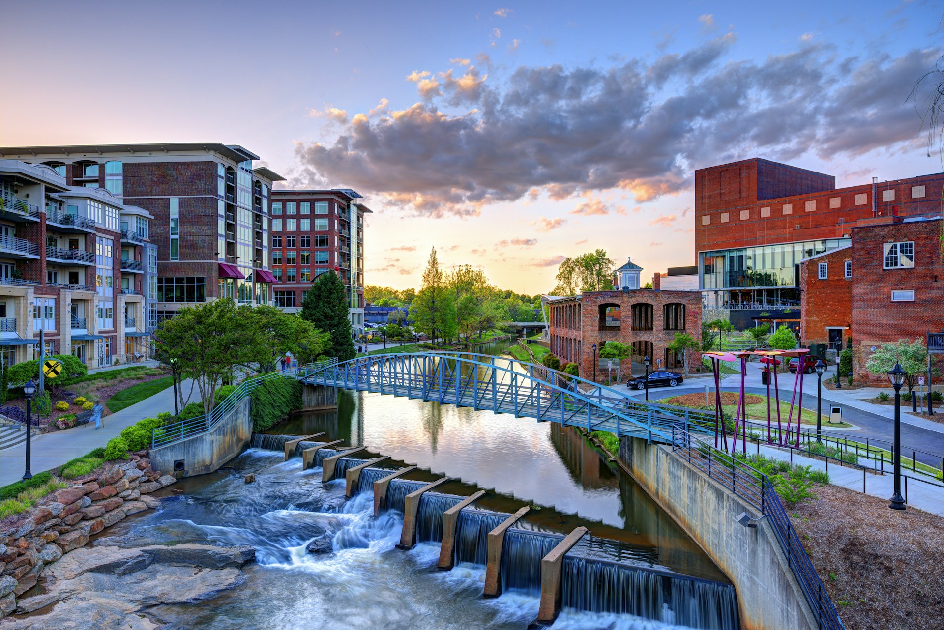 Falls Park in Greenville, South Carolina, USA