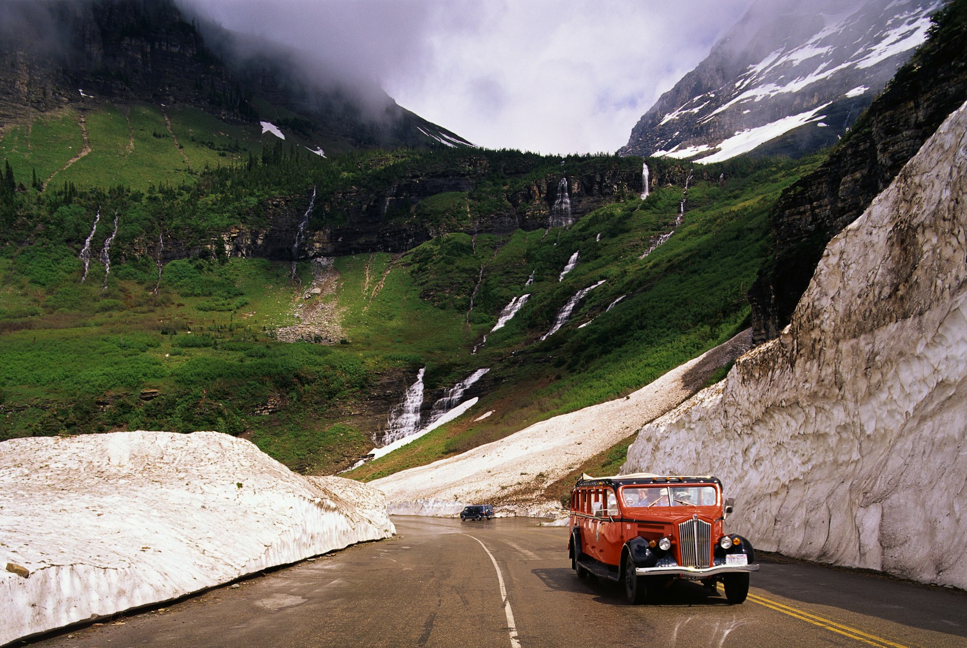 Car Driving by Glacier