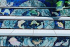 Close Up Of Mosaicked Steps - stock photo 16th avenue mosaic tile stairs san francisco california