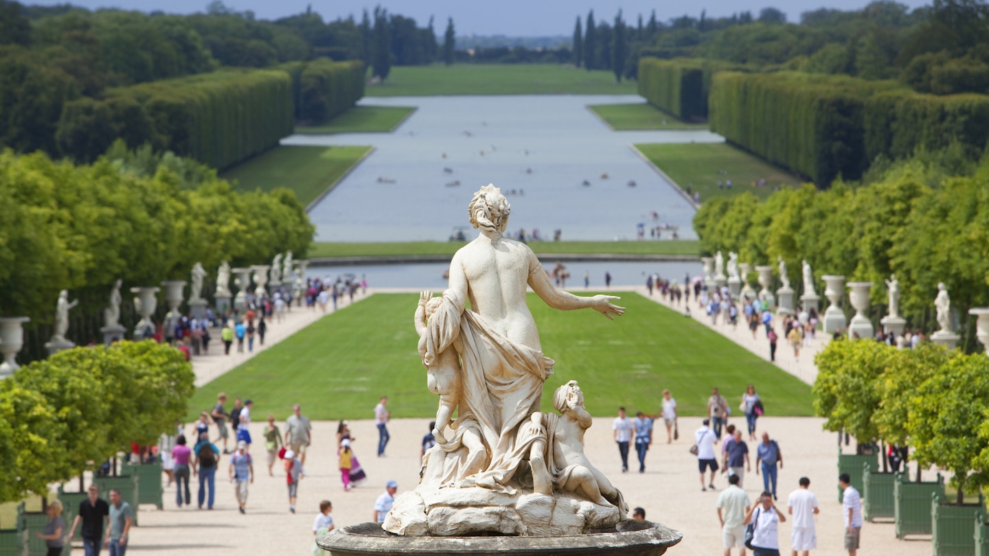 Versailles Palace, wide view of gardens