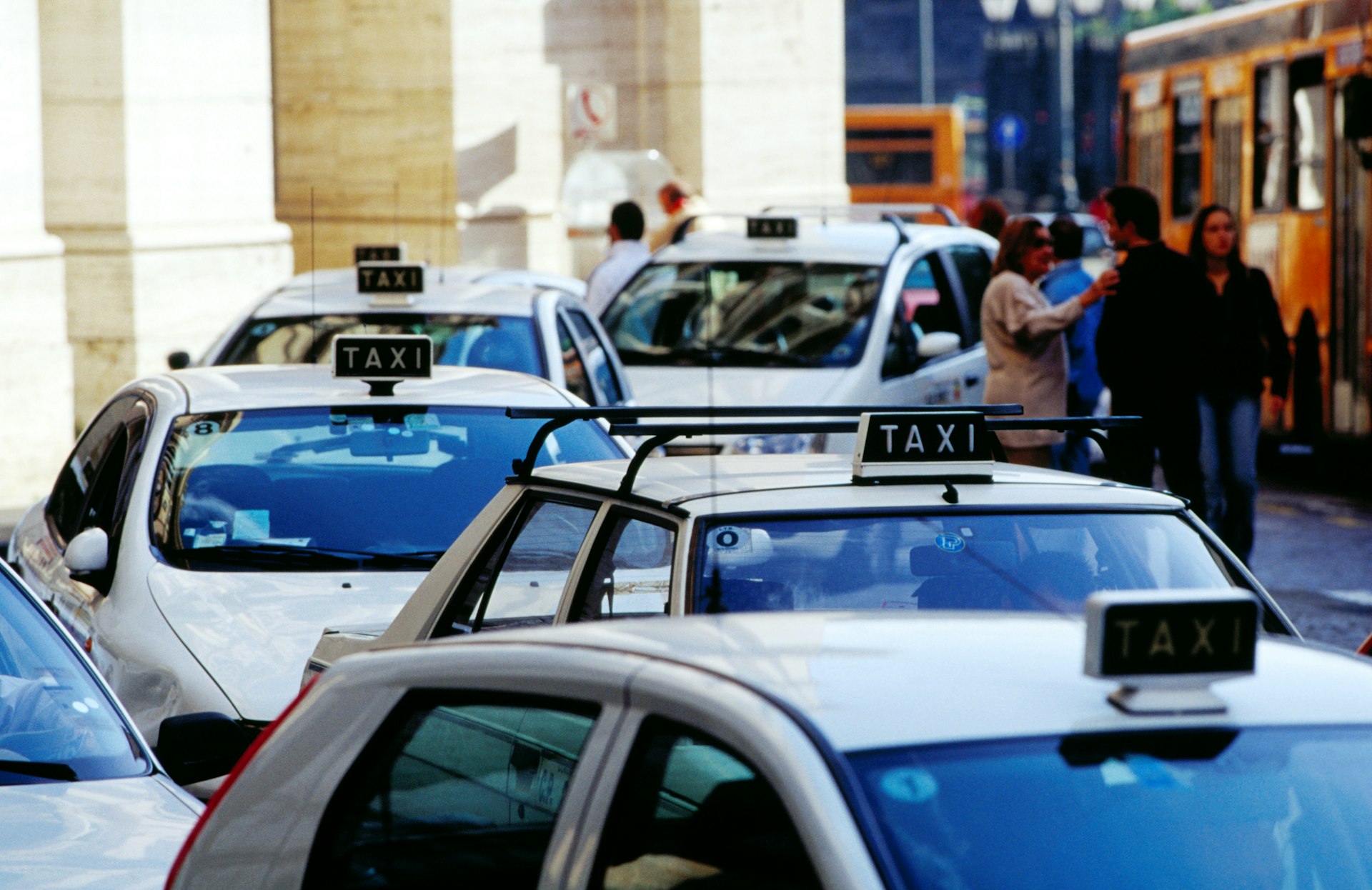 Taxi stand in Naples