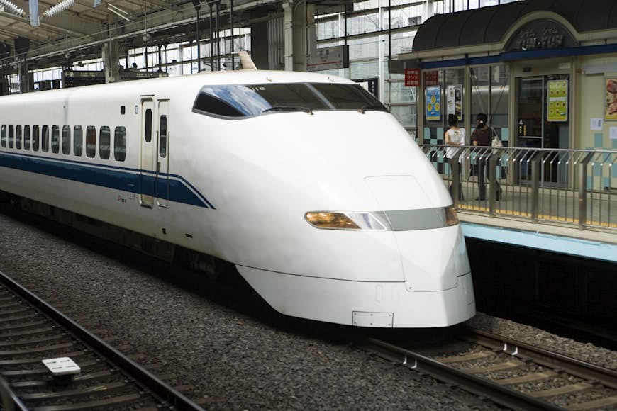 Shinkansen (high speed train) at Kyoto Station