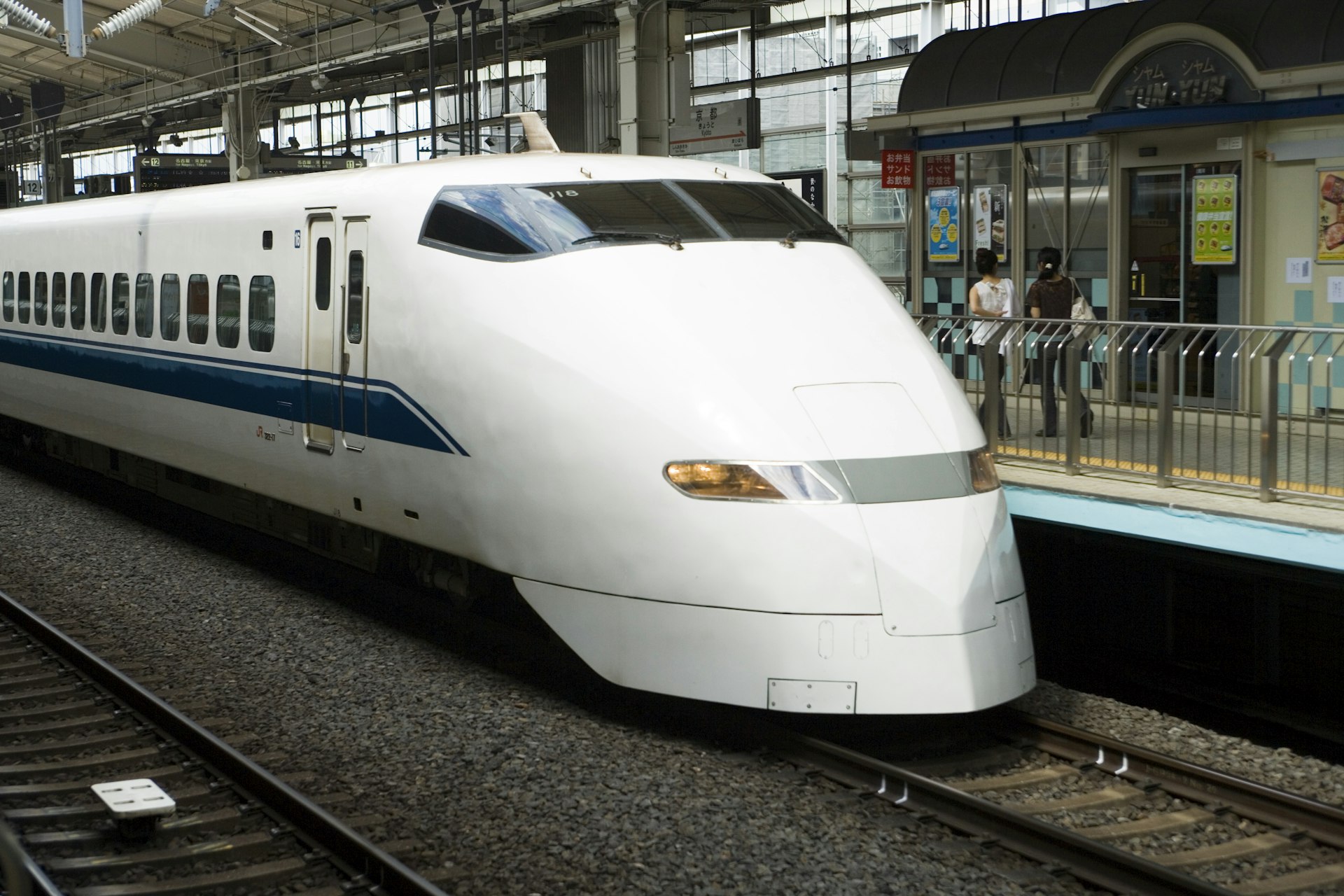 Shinkansen (high speed train) at Kyoto Station