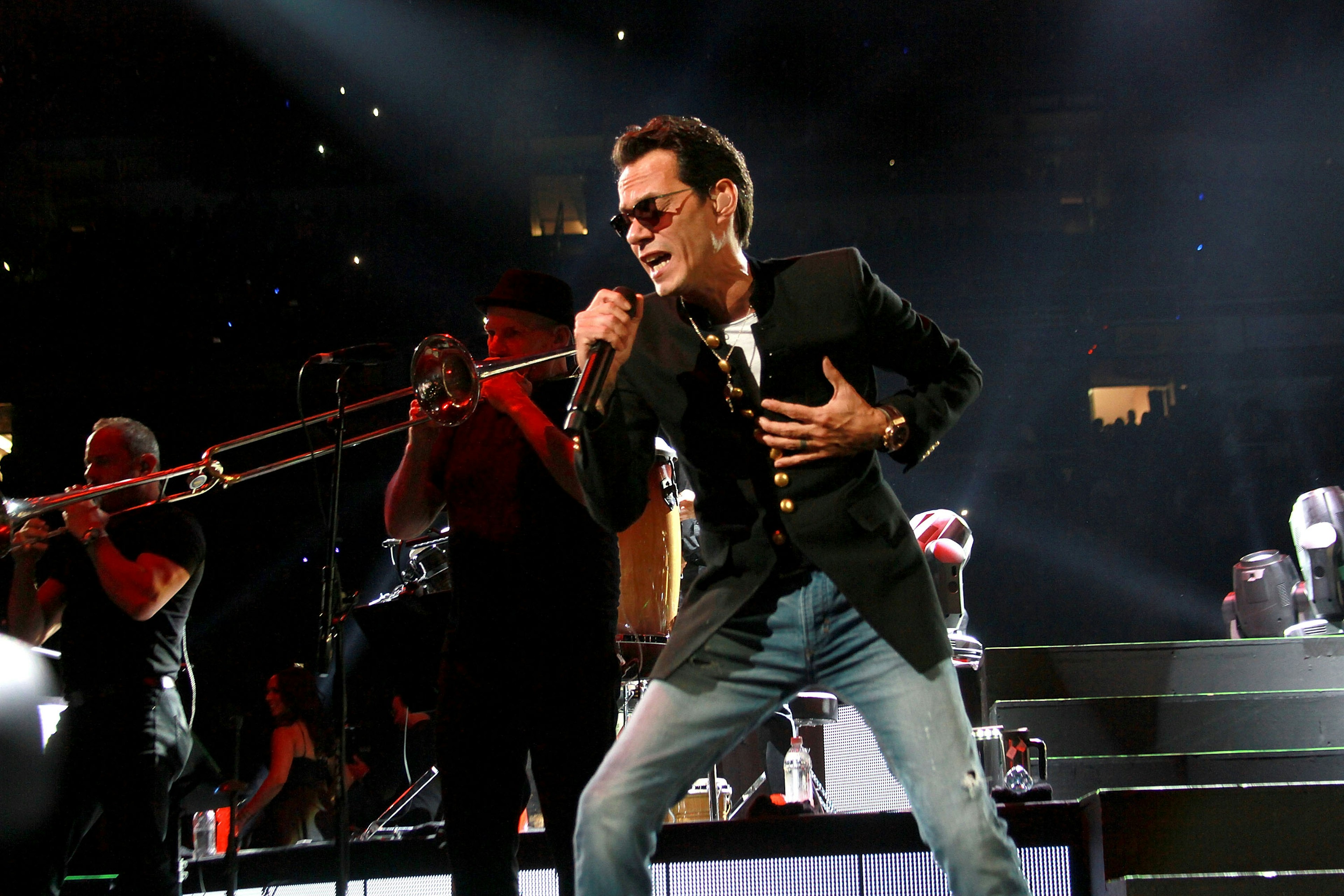 Marc Anthony performs in his concert