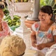 Women making tortillas in Merida, Mexico.