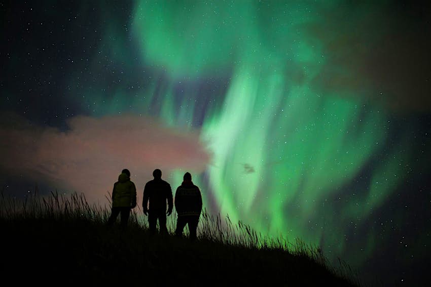 Astronomai Islandijoje stebi žalią šiaurės pašvaistę