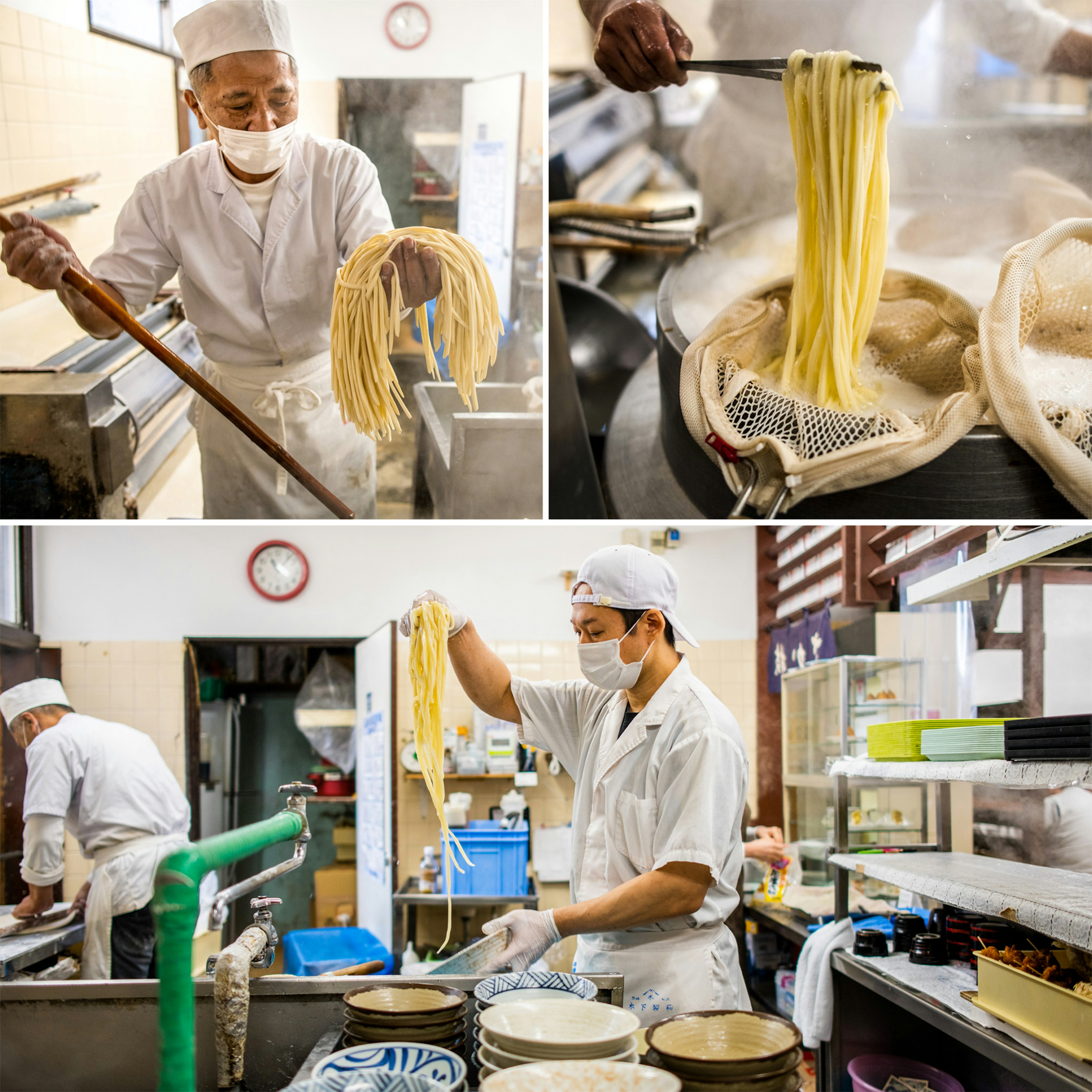 Cooks in the kitchen at Udon Sakaeda