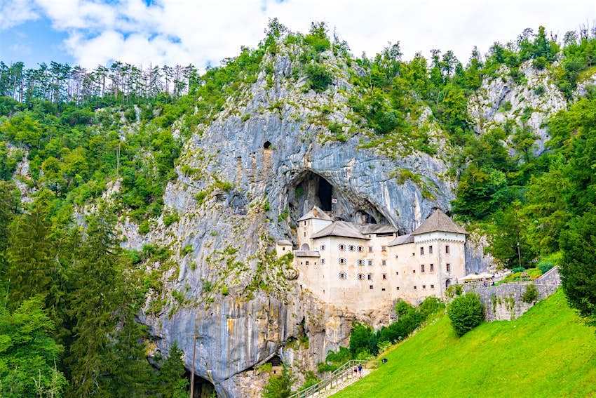 Magnificent Predjama Castle at the mouth of the Postojna Cave, Slovenia