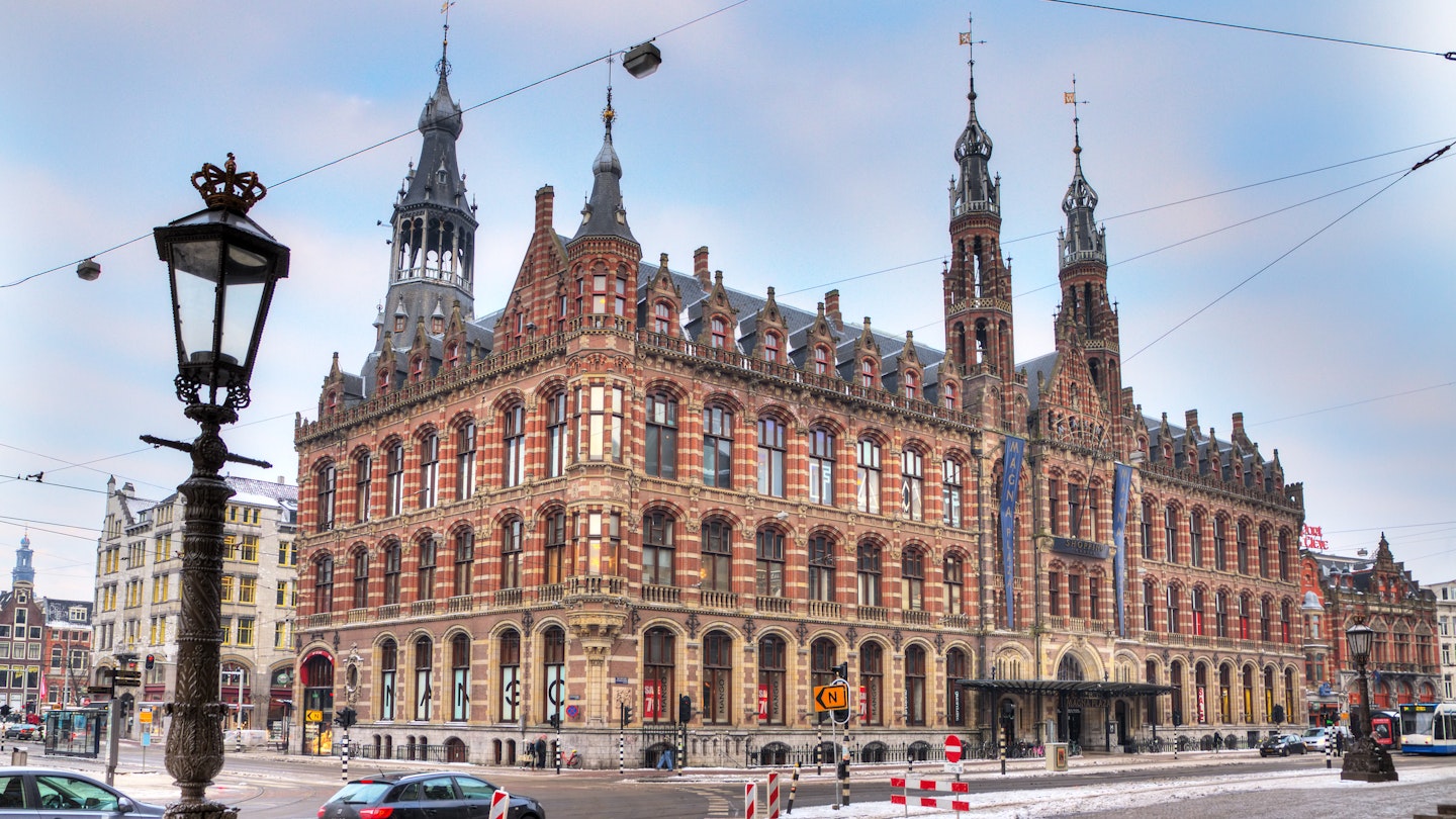 AMSTERDAM, THE NETHERLANDS - JANUARY 23rd, 2013: Shopping center Magna plaza in Amsterdam, the Netherlands, recently renovated the entire building, on January 23rd, 2013.