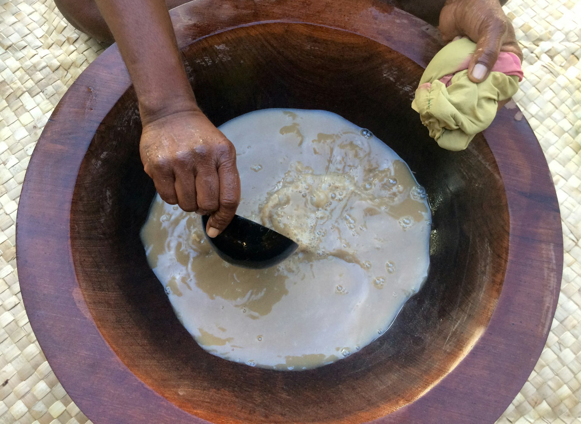 Traditional Kava, the national drink of Fiji
