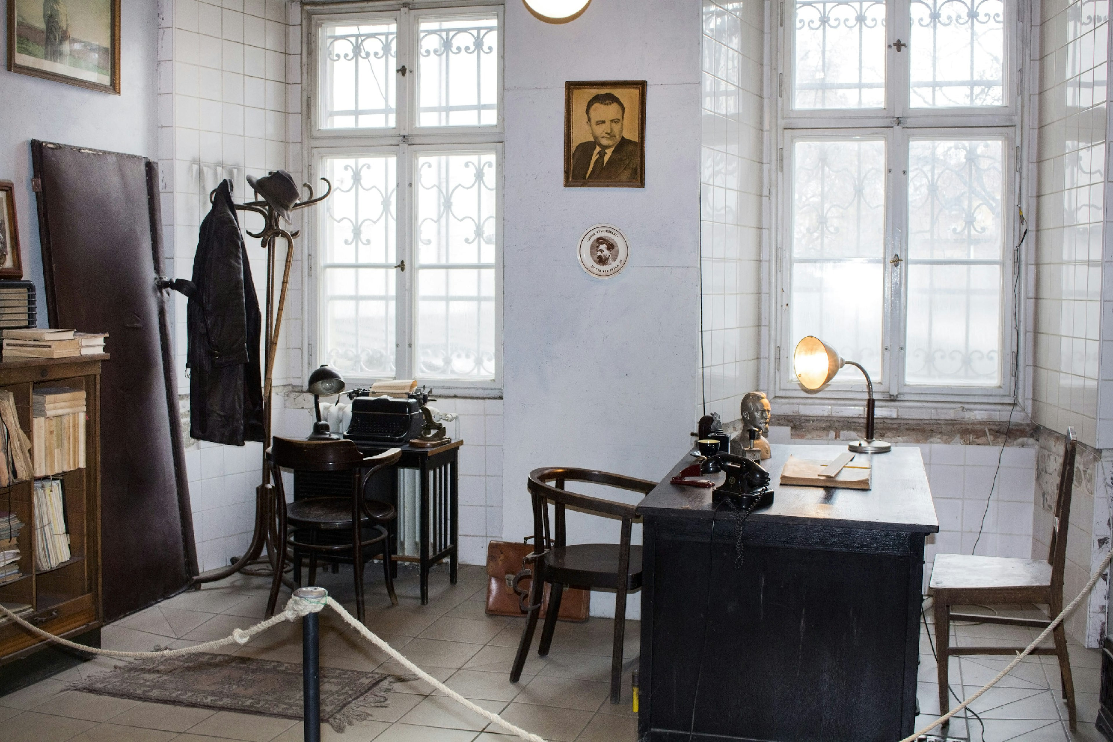 A mock-up of a military police interrogation room at the Museum of Communism in Prague