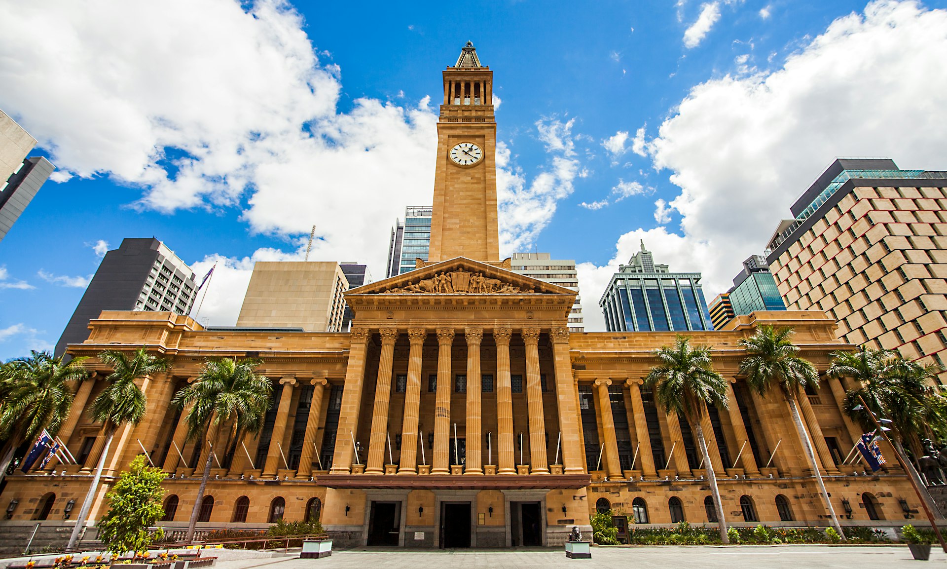 City Hall in Brisbane Australia from King George Square 