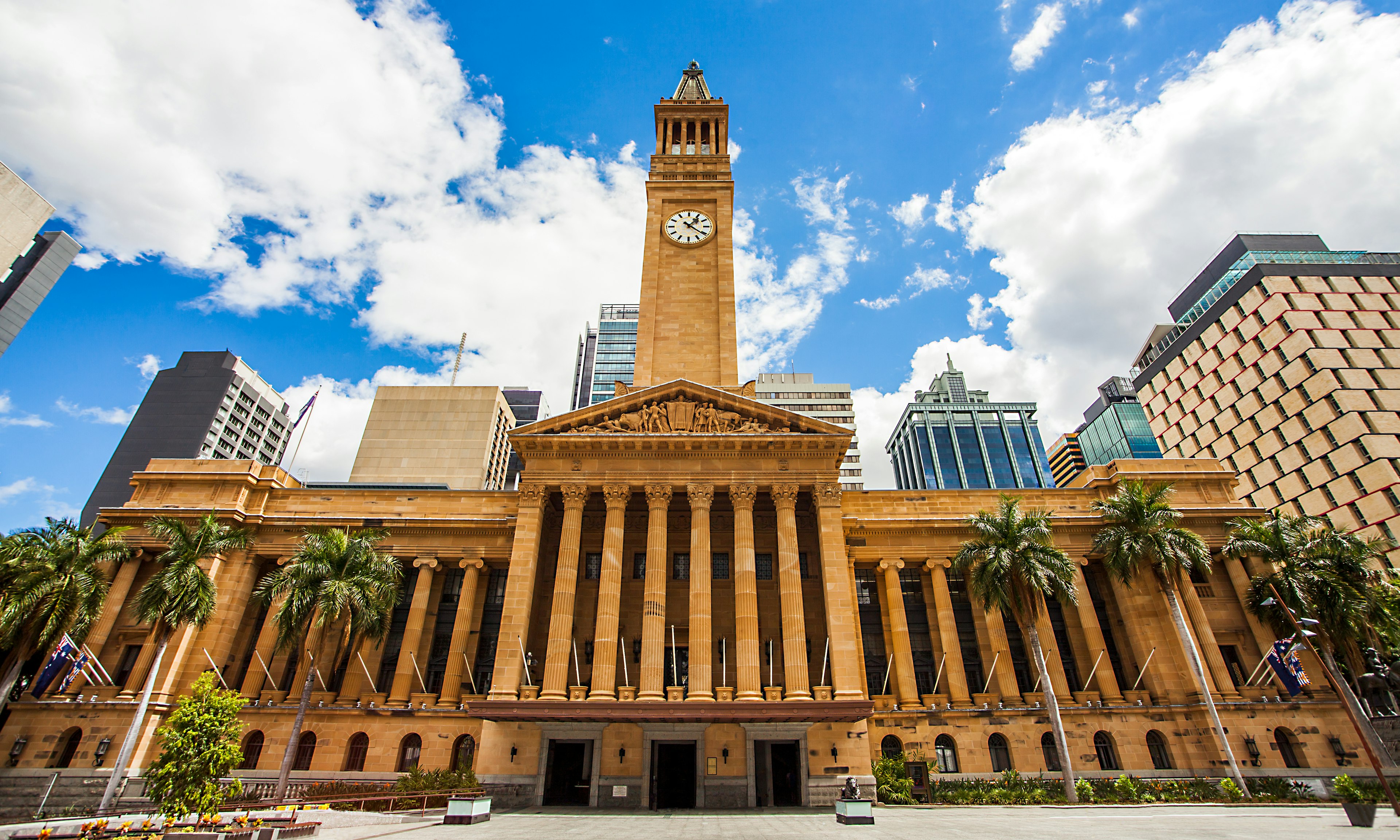 City Hall in Brisbane Australia from King George Square