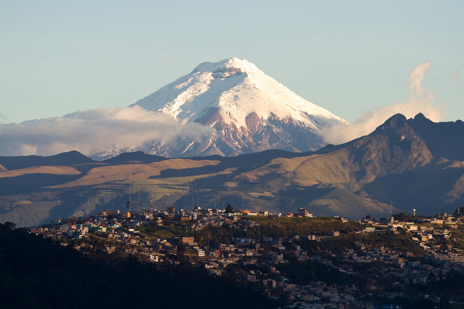 View towards the Cotopaxi volcano, Ecuador