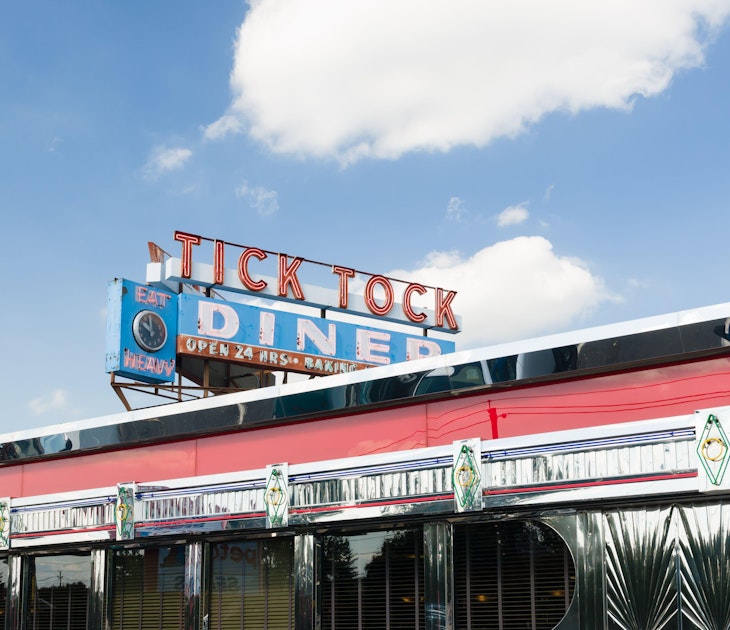 The iconic art deco style Tick Tock diner in Clifton, a traditional American New Jersey restaurant. (Photo taken in 2012, before a 2019 remodel.)