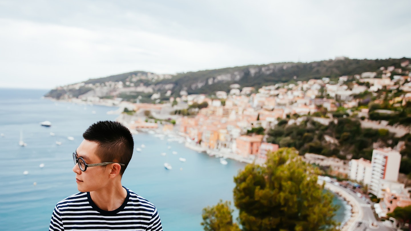 Asian traveller in Nice,France.