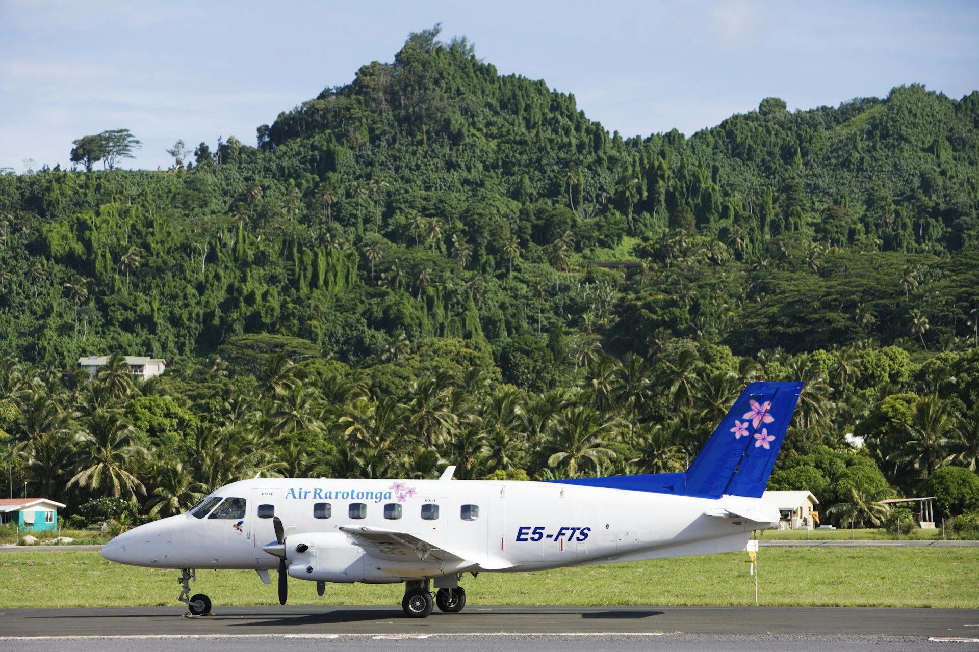 Air Rarotonga Embraer EMB-110P1 Bandeirante airplane on tarmac