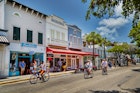 Cyclists on Duval Street in Key West