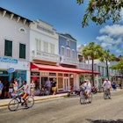 Cyclists on Duval Street in Key West