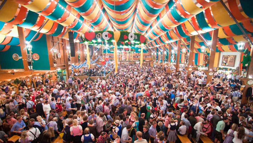 Oktoberfest from within  tent