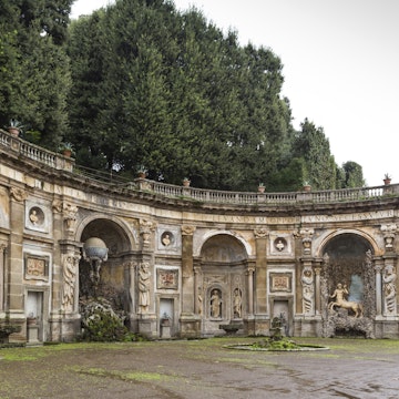 Park and villa Aldobrandini in Frascati, Italy
