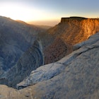 Jebel Shams just after sunrise.