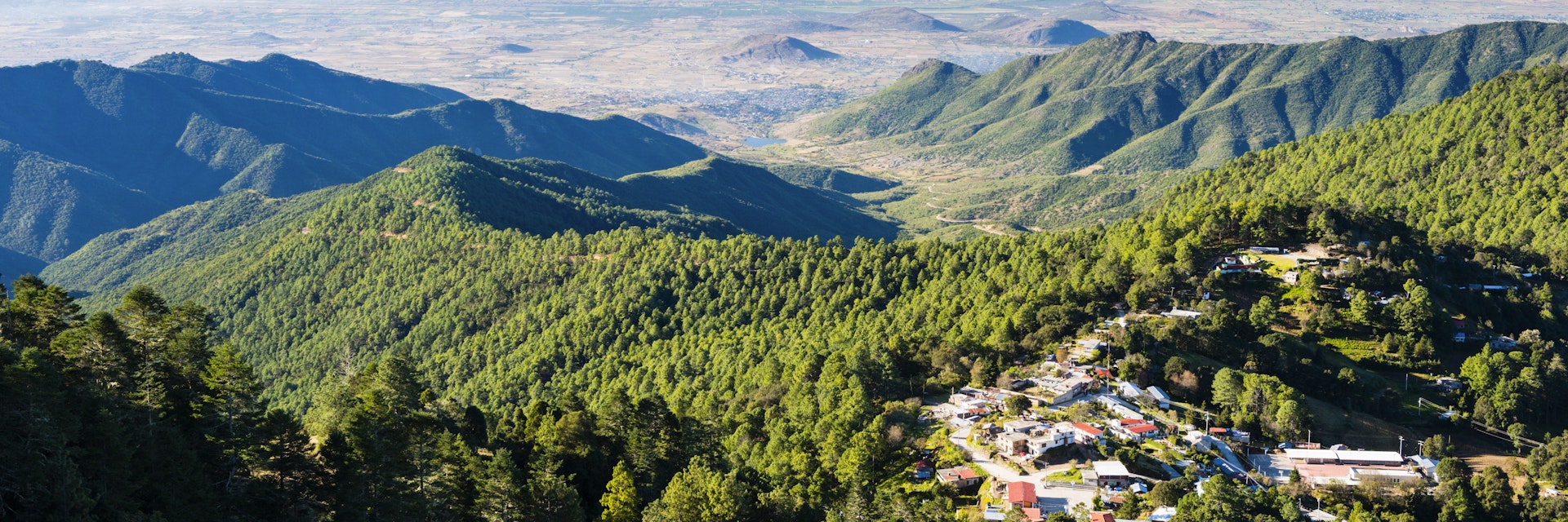 Overview of village within Los Pueblos Mancomunados.