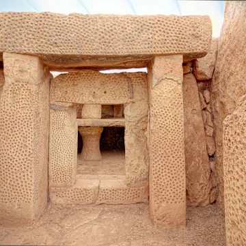 Details of Mnajdra megalithic temples of Malta (Qrendi)