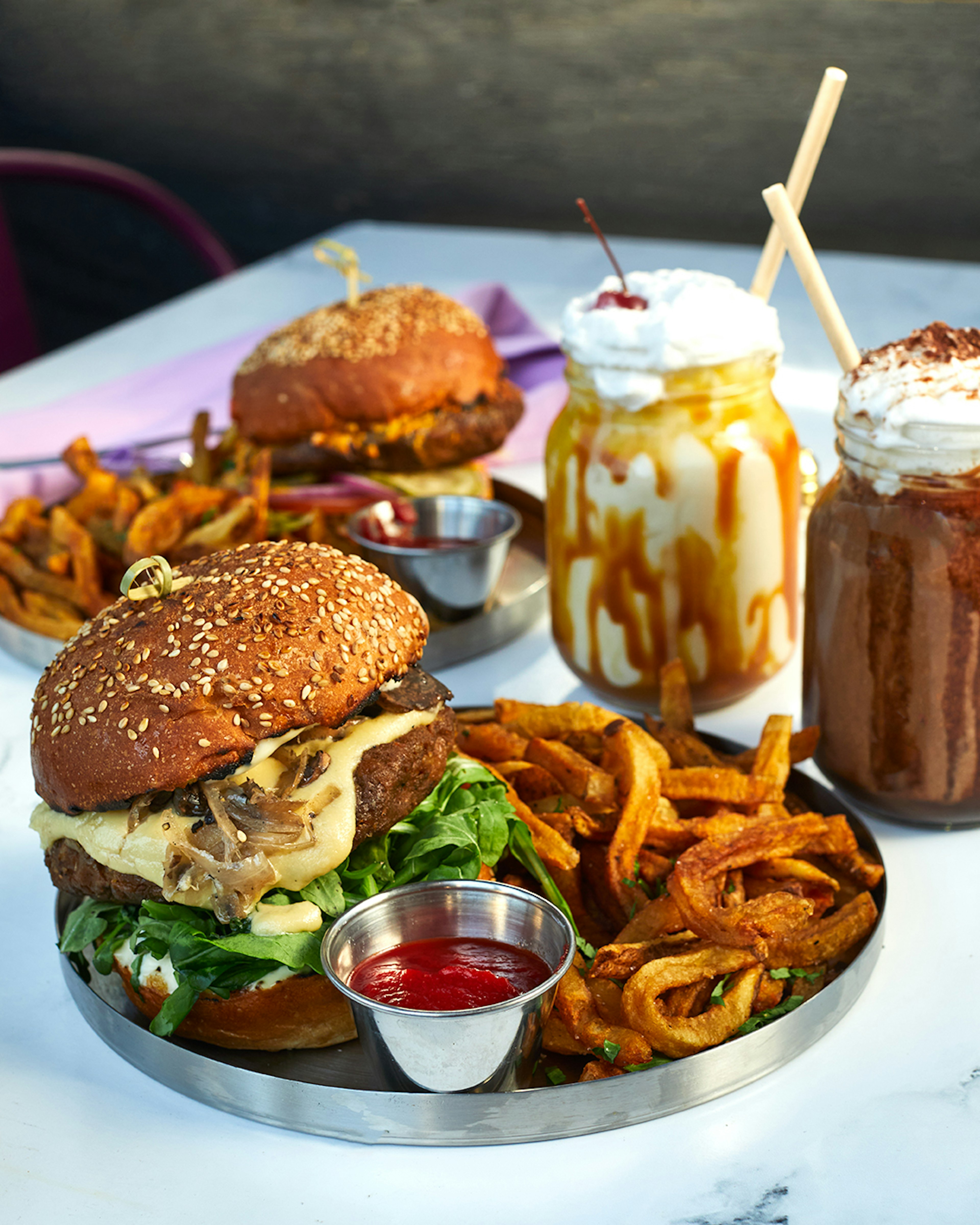 Vegan cheeseburgers and milkshakes at Brooklyn's Modern Love