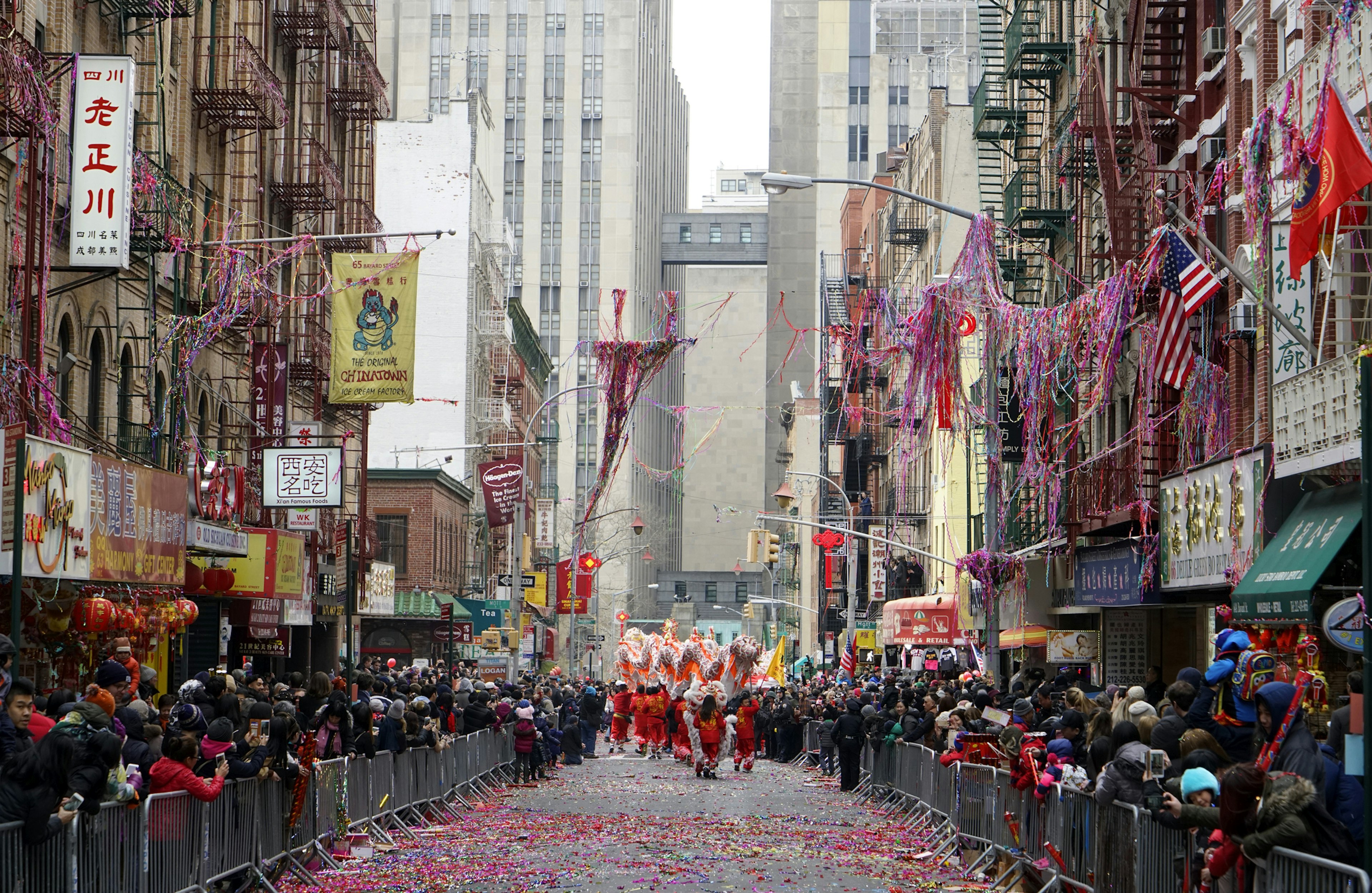 Chinese New Year celebration in New York's Chinatown.