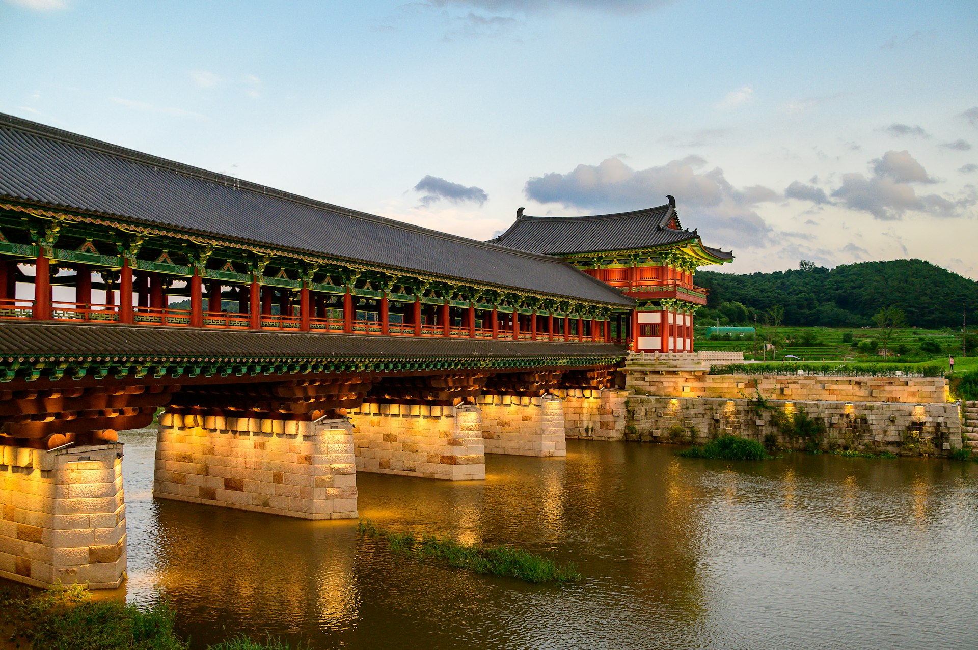 View of the famous Woljeong bridge in Gyeongju