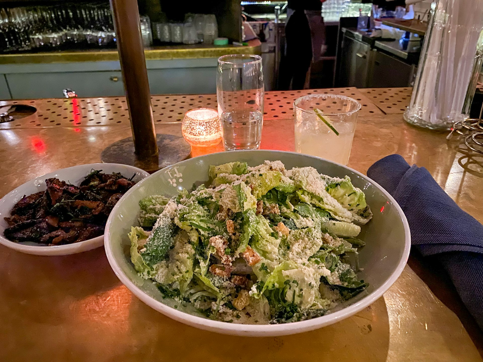 The Caesar salad at Klein's restaurant, Hoxton