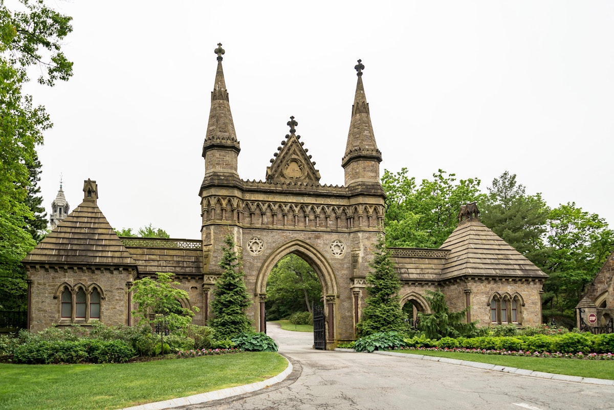 the famous Forest Hills Cemetery in Boston MA, United States