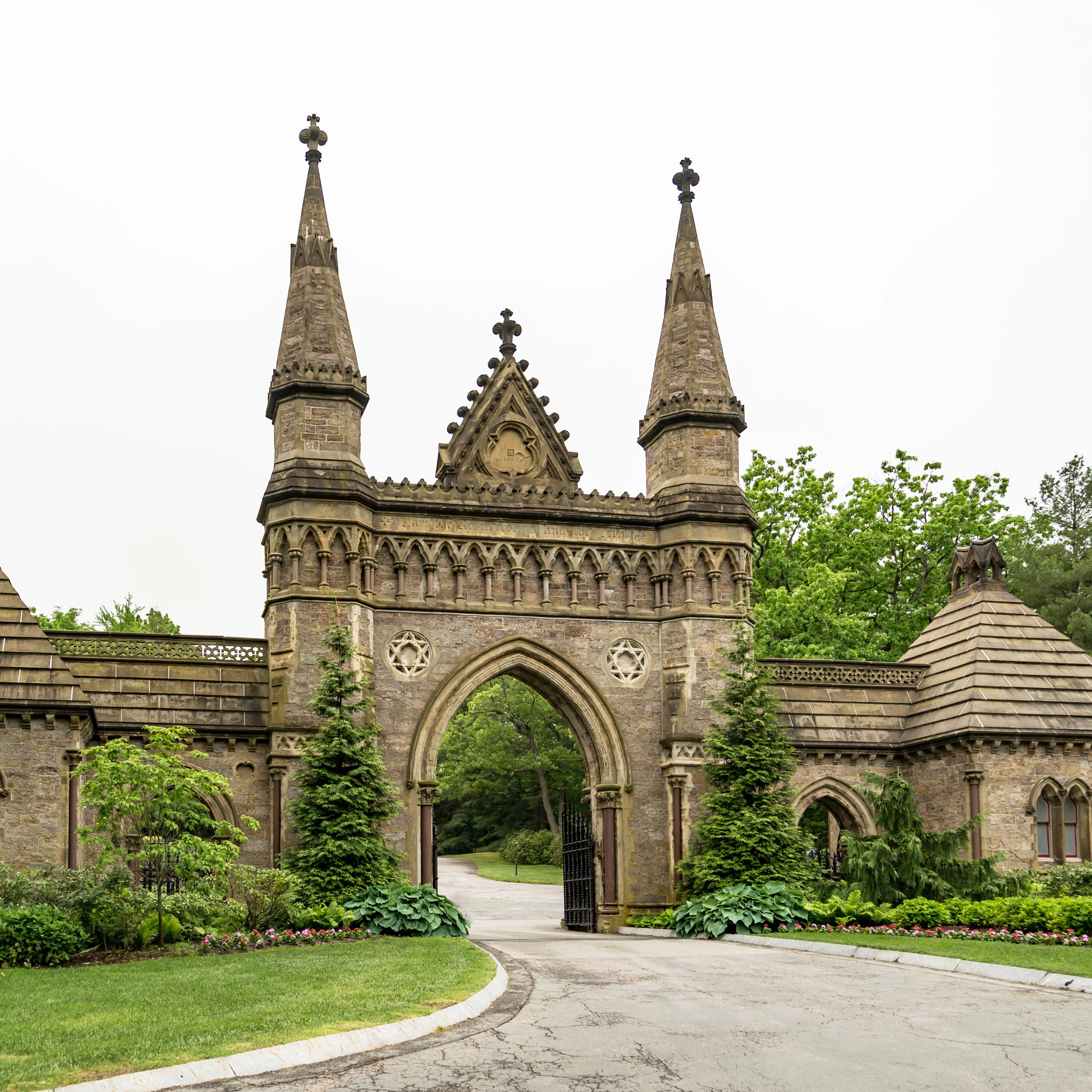 the famous Forest Hills Cemetery in Boston MA, United States