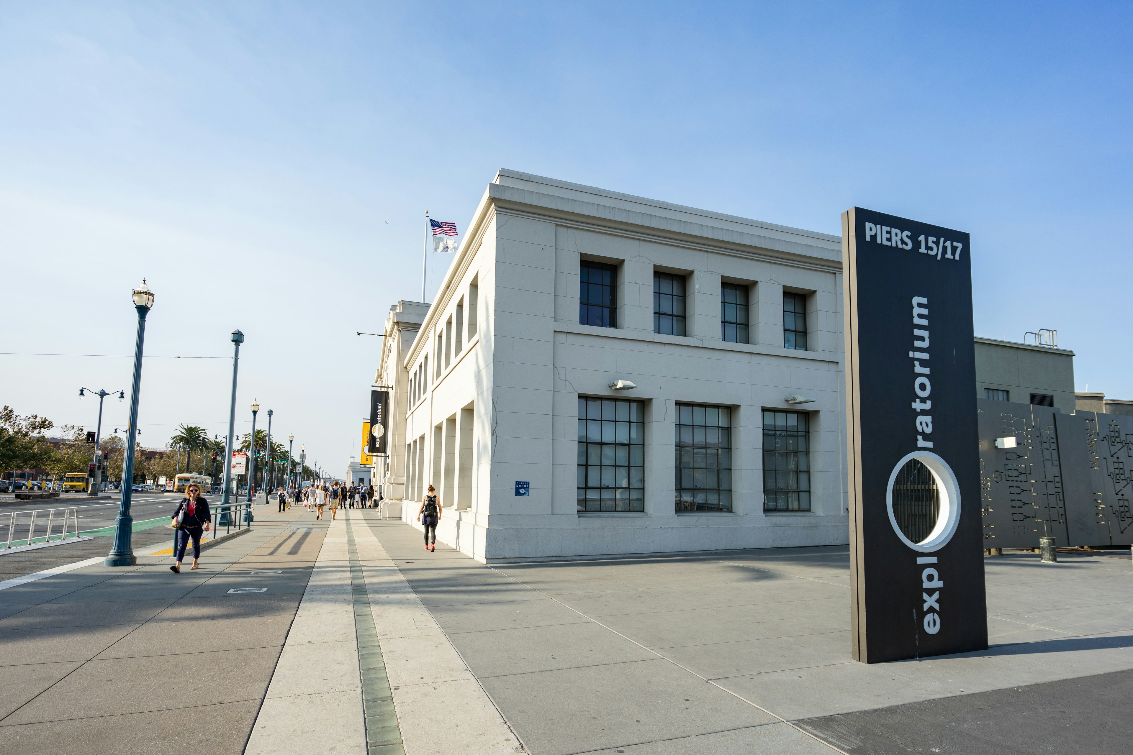 Sign for Pier 15/17 Exploratorium in San Francisco